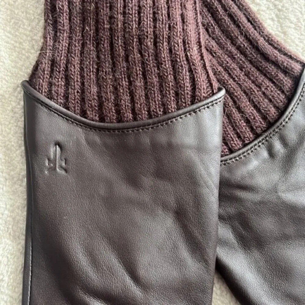Frye Lambskin Gloves DARK BROWN NWOT